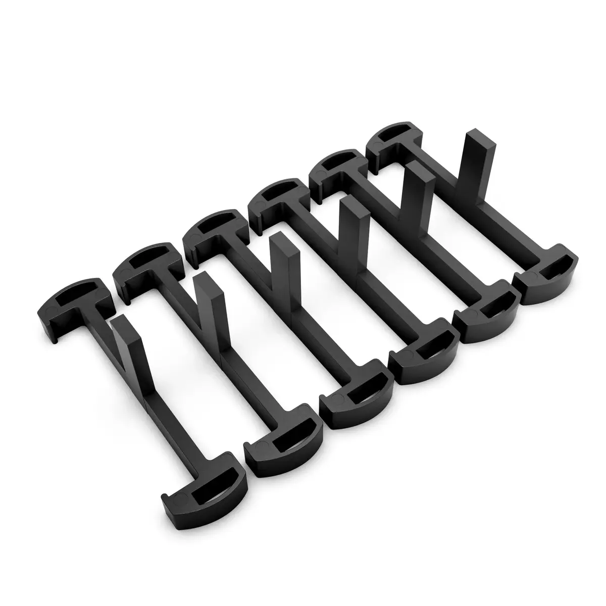 HTOH Black Plastic Clip for 2 Inch Linear Shower Drain | 6 Pcs - main product image