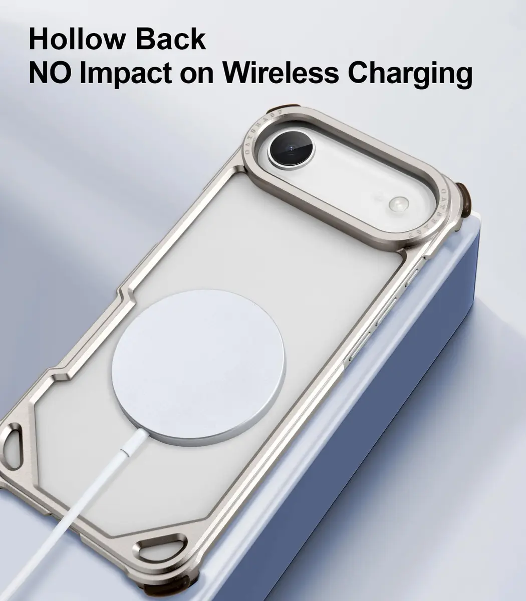 OATSBASF Metal Bumper Case for iPhone Air 6.5 inch (16.5 cm) | MagSafe Compatible, Shockproof Aluminum Frame - view 6