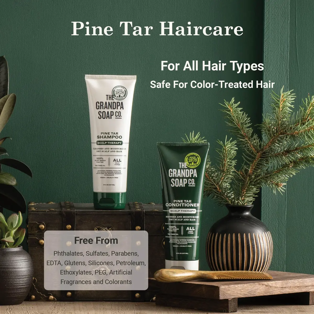 Grandpa's Pine Tar Conditioner 8 Fl Oz | Soothes & Moisturizes Dry Scalp, Vegan, Sulfates & Parabens Free - view 2