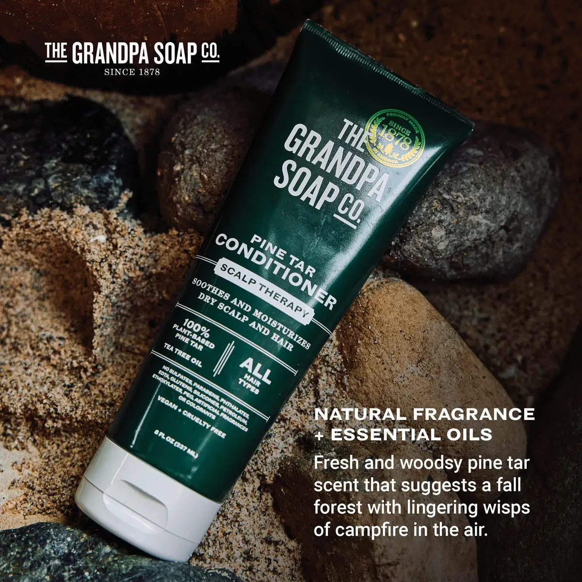 Grandpa's Pine Tar Conditioner 8 Fl Oz | Soothes & Moisturizes Dry Scalp, Vegan, Sulfates & Parabens Free - view 3