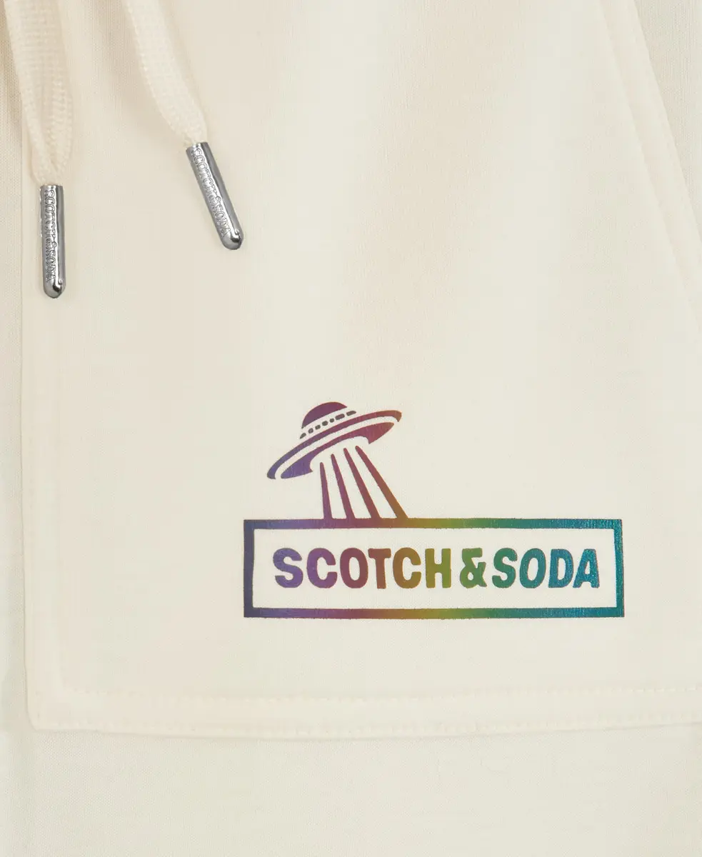 Scotch & Soda Boys Double Knit Short, Eggnog White, M | Summer Sporty Comfort - view 2