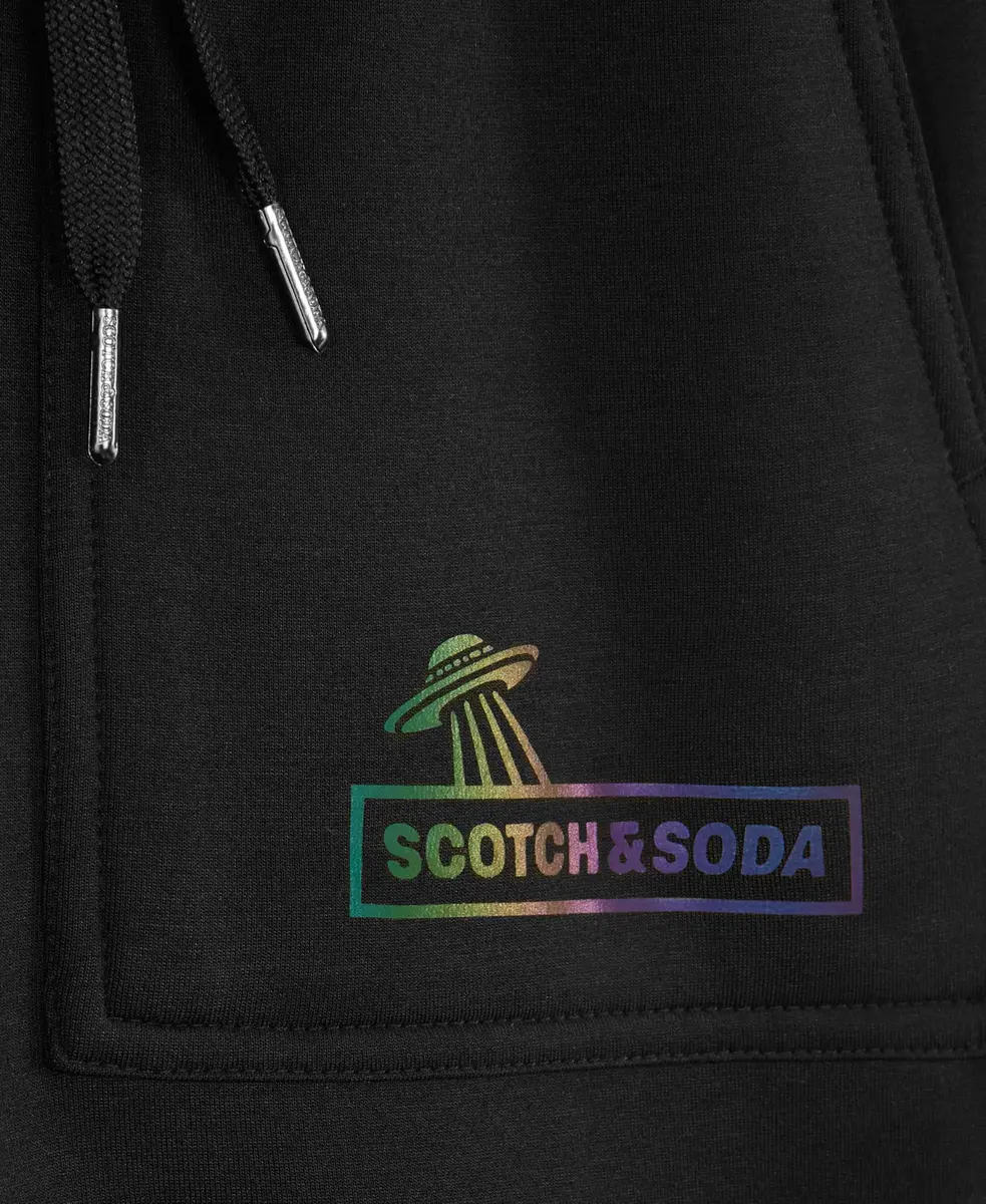 Scotch & Soda Boys Double Knit Short, Meteorite Black, L | Summer Sporty Comfort - view 2