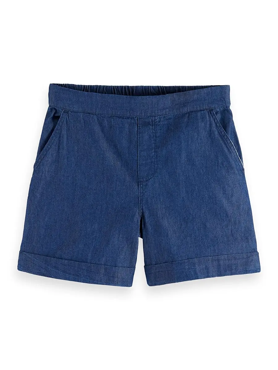 Scotch & Soda Girls 2P Top and Denim Short Set, Marine Blue, M | Summer Casual Outfit for Girls - view 3