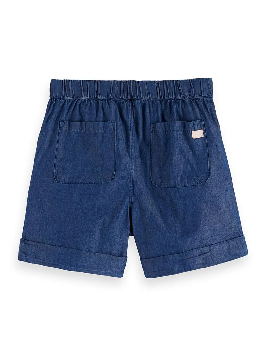 Scotch & Soda Girls 2P Top and Denim Short Set, Marine Blue, M | Summer Casual Outfit for Girls - view 4