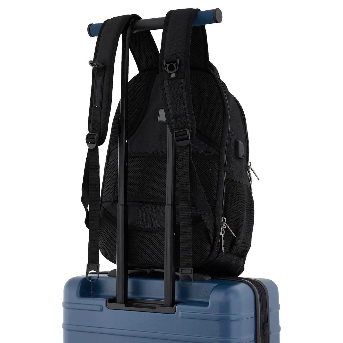 Scotch & Soda Tilburg Luggage Heritage Blue 26-Inch Suitcase | Durable Polycarbonate, 8 Spinner Wheels, TSA Lock, Expandable - view 4