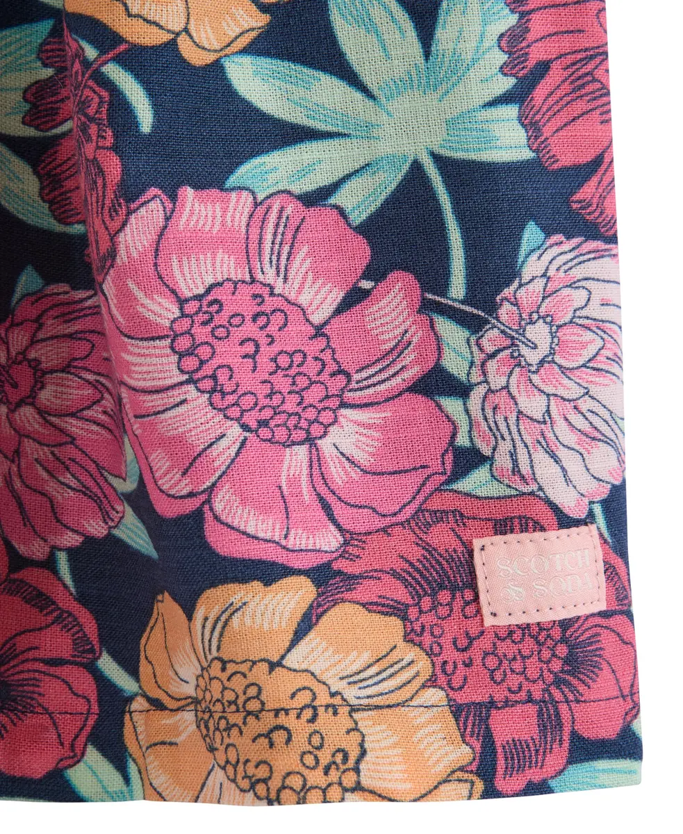 Scotch & Soda Girls Floral Belted Dress, Sargasso Floral, M | Whimsical Summer Style for Girls - view 3