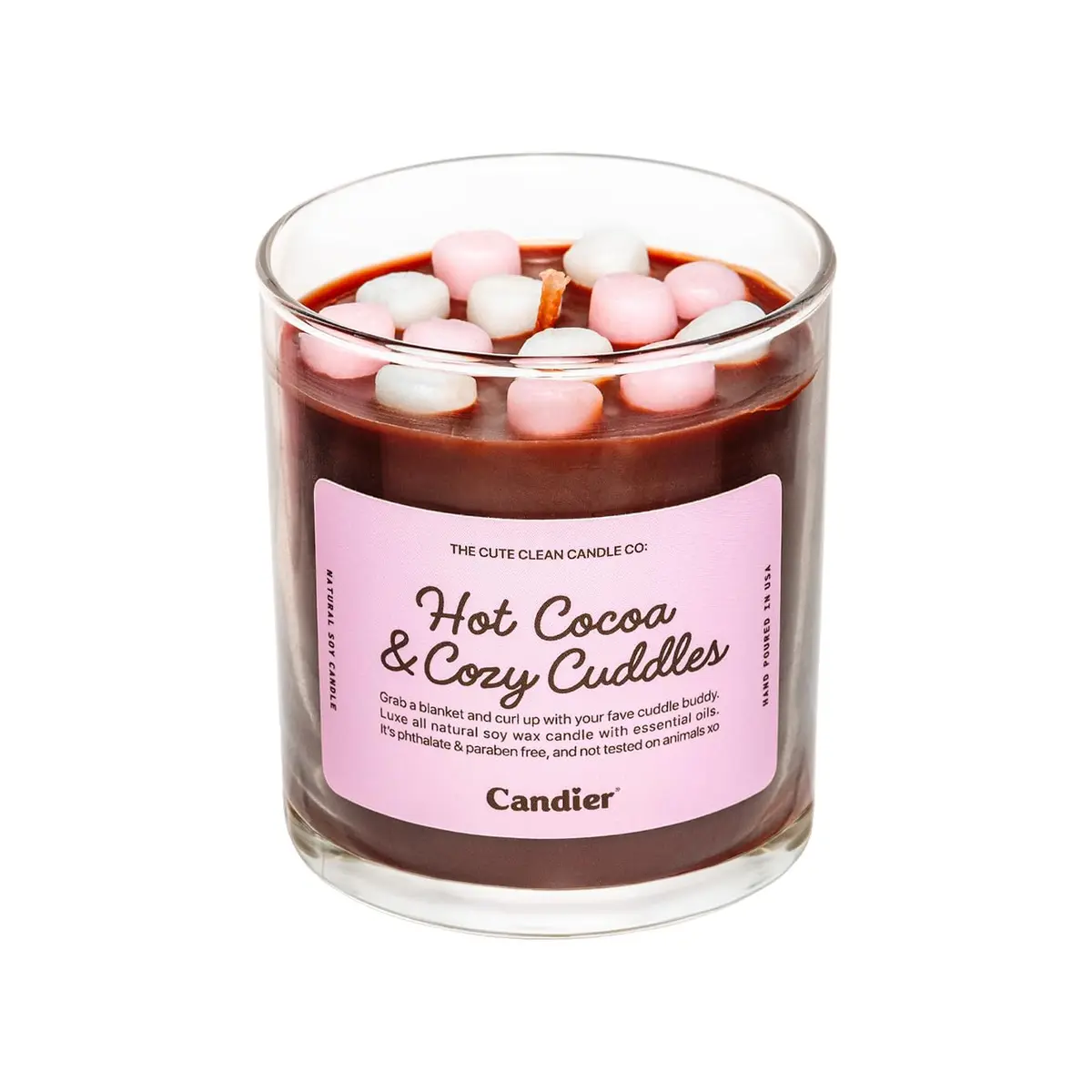 Candier Hot Cocoa & Cozy Cuddles Soy Candle 9oz | 60hr Burn Time, Rich Chocolate & Caramel Aroma - main product image