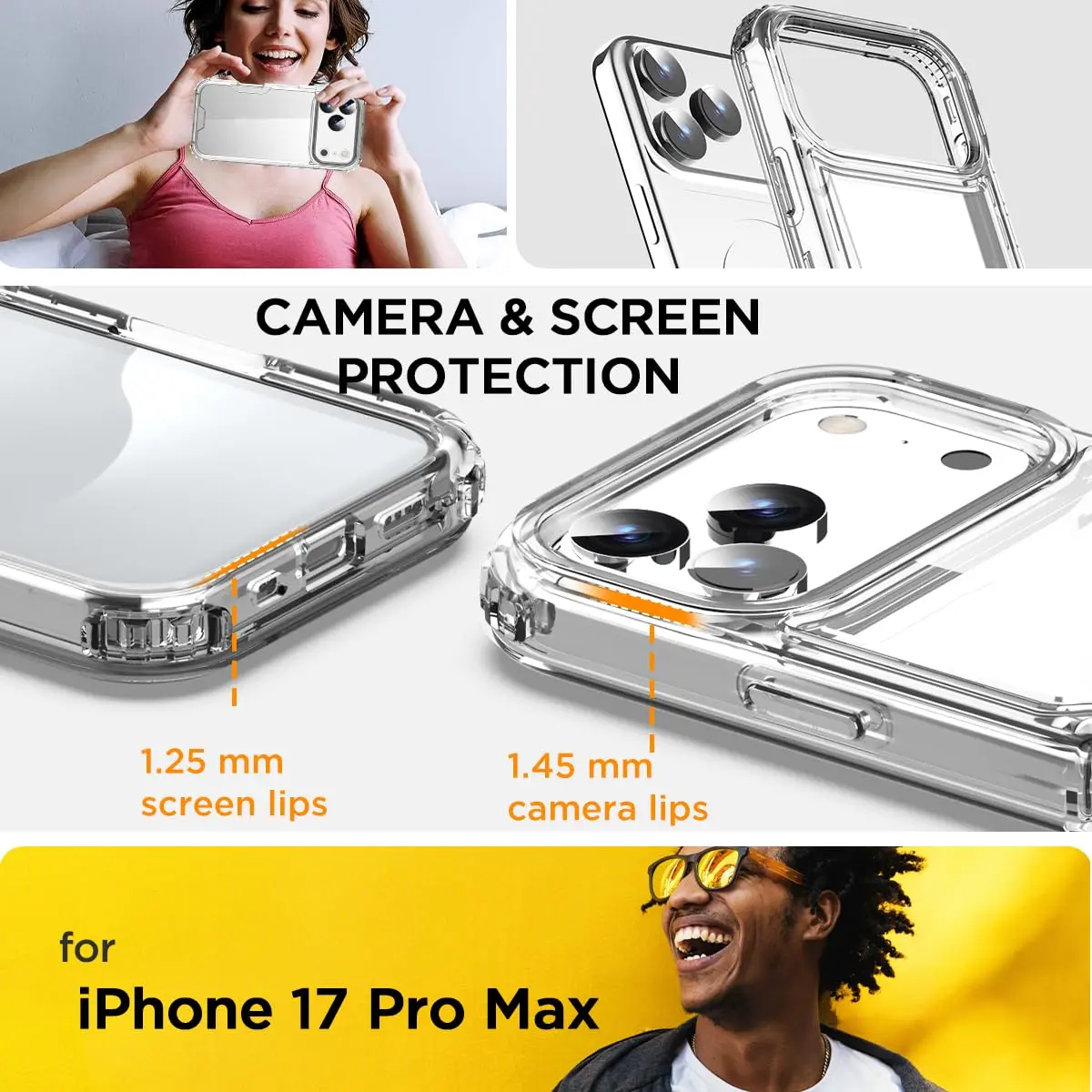 AICase for iPhone 17 Pro Max Clear,Heavy Duty 3-Layer Drop Protection | Shockproof & Anti-Yellowing - view 2