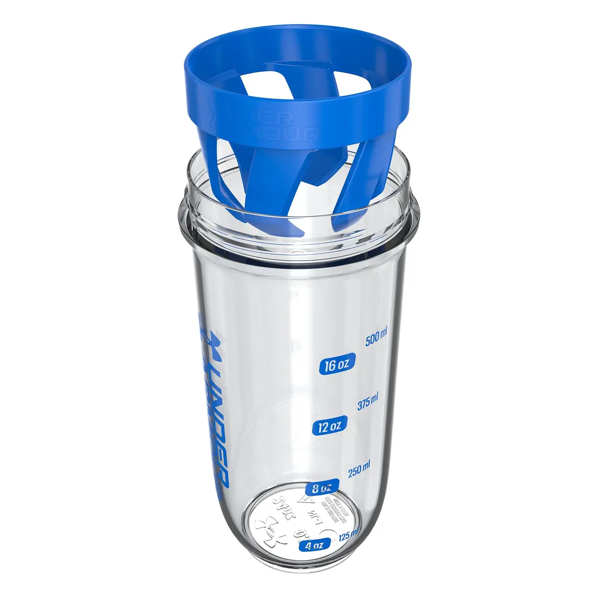 Under Armour 24oz Clarity Shaker Bottle Clear/Team Royal | Leak-Resistant & Reusable - view 3