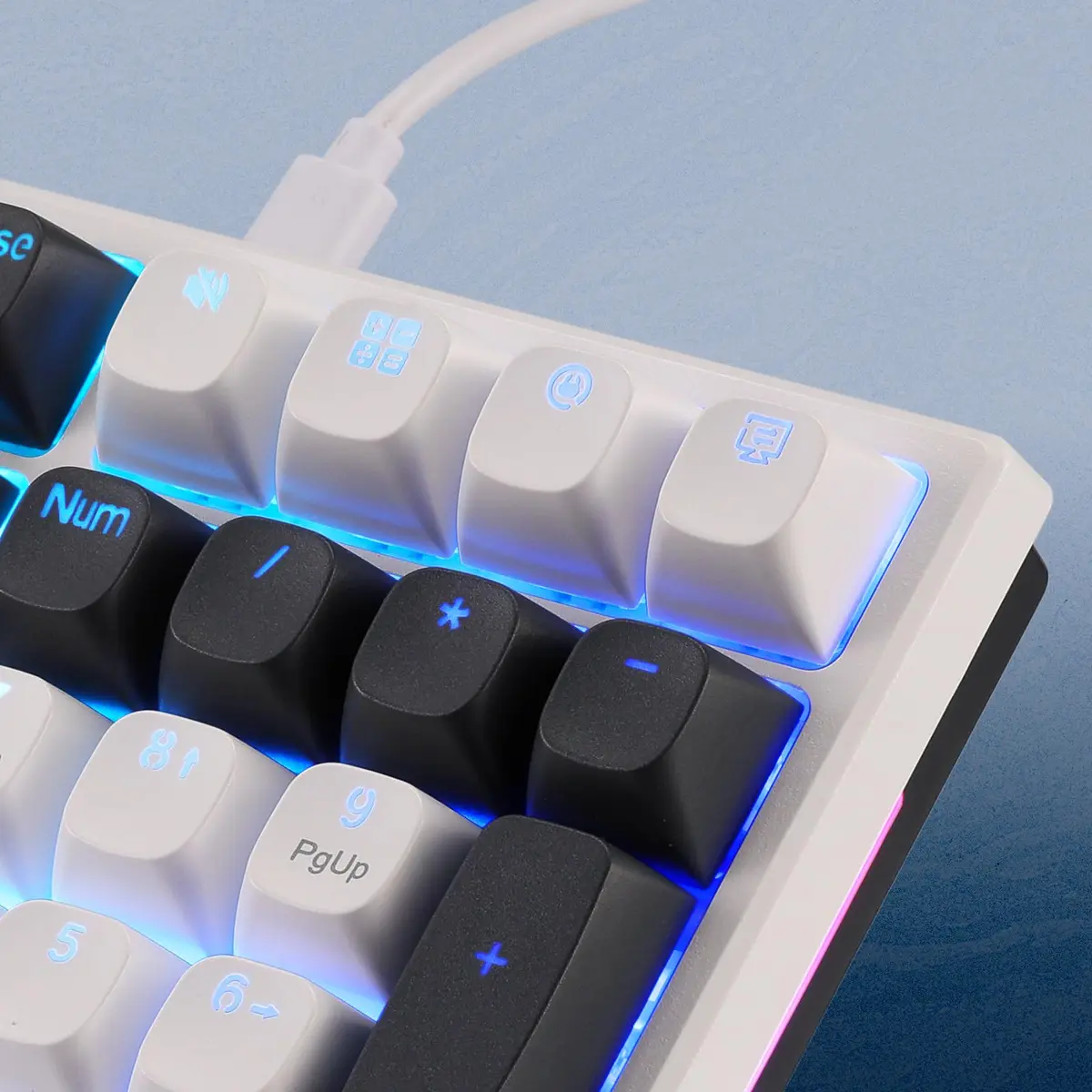 Redragon K668 Wired Gasket RGB Gaming Keyboard 108-Key Hot-Swap | Glacier Azure - view 7