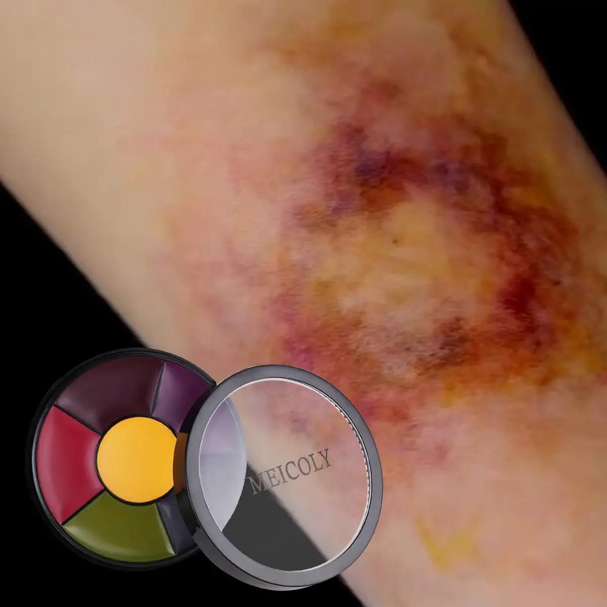 MEICOLY 10-Piece Bruise Wheel Makeup Kit | Realistic SFX Trauma Effects for Halloween & Cosplay - view 2