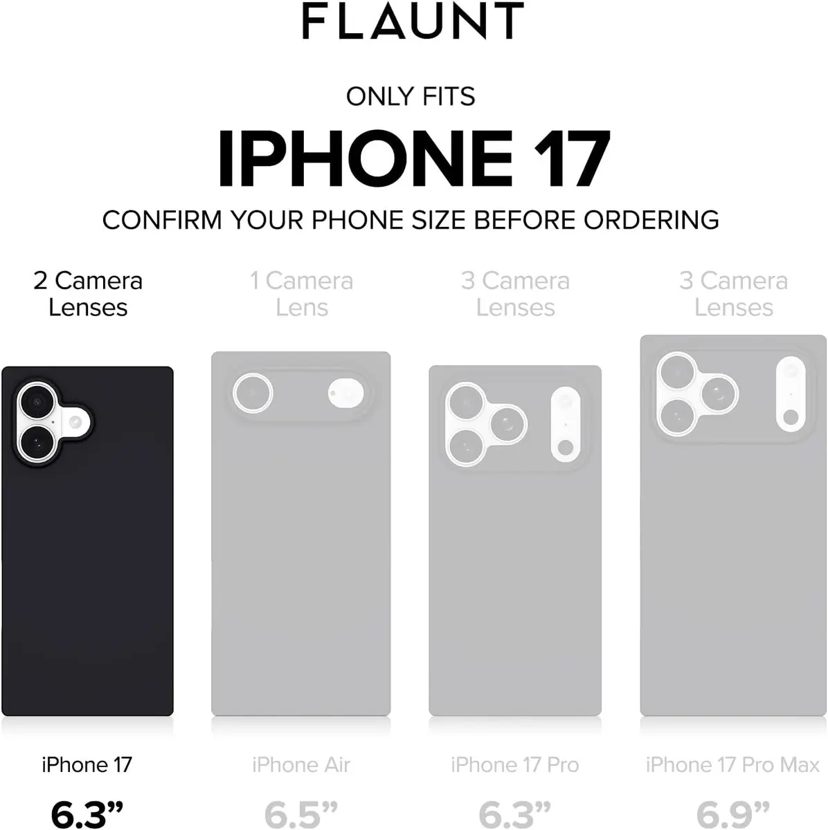 FLAUNT Official Square iPhone 17 Case - Rainbow Confetti Tortoise Shell | Shockproof & MagSafe Compatible - view 3