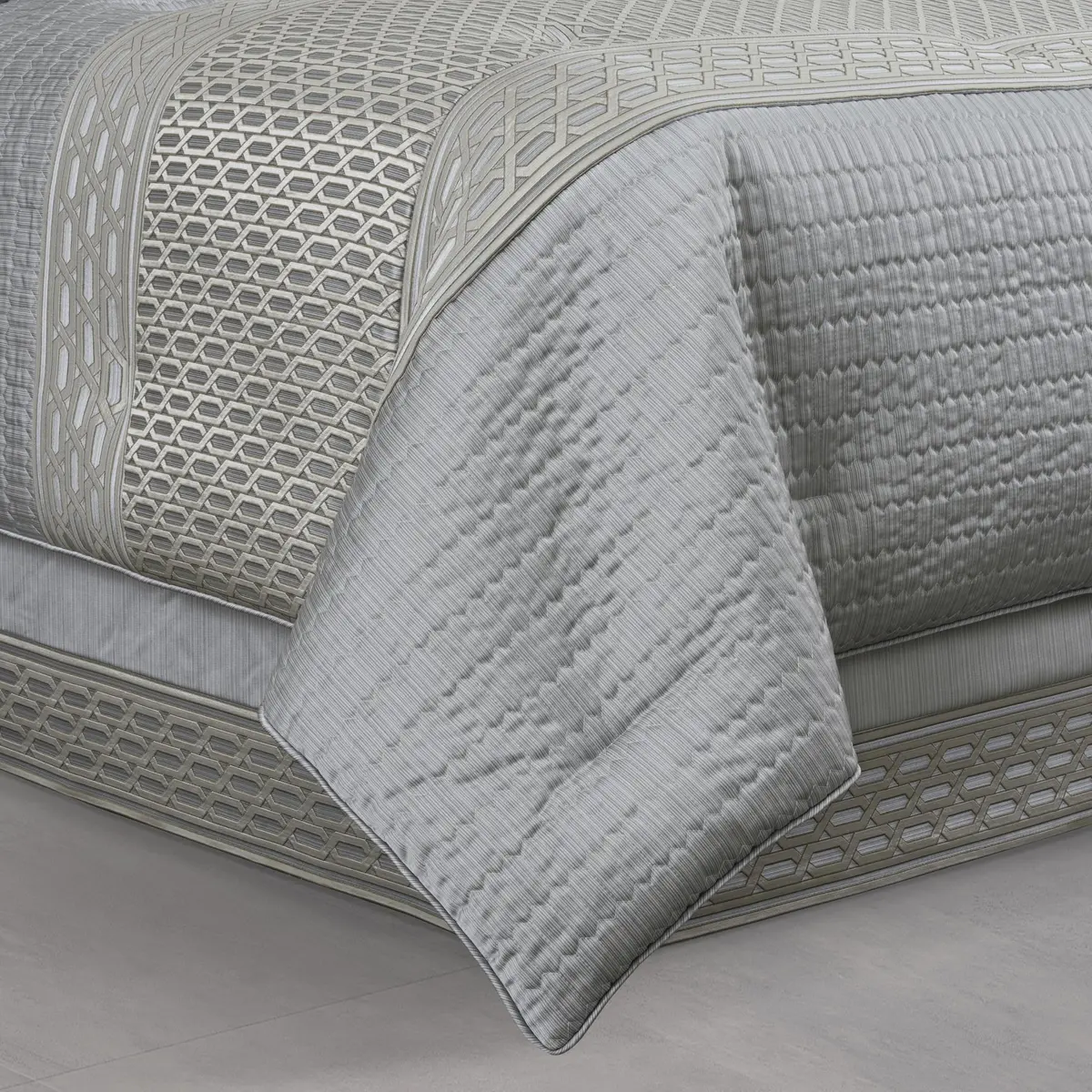 J. Queen New York Melbourne Cloud Queen Comforter Set | Luxurious Geometric Design Polyester Bedding - view 2