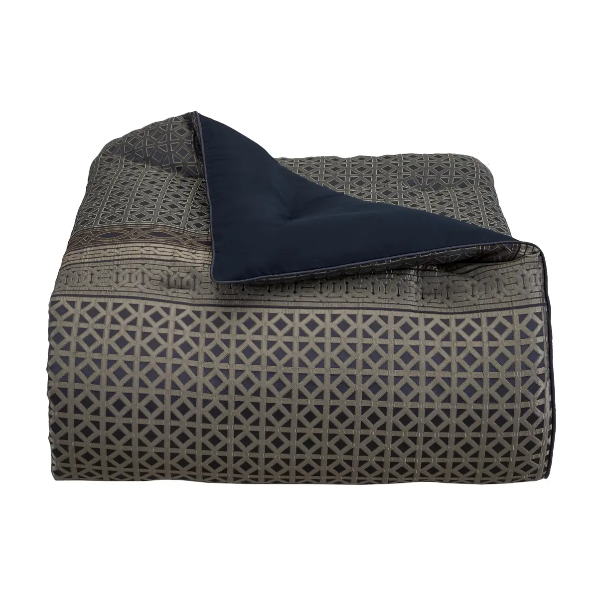 J. Queen New York Avelyn Slate Queen Comforter Set 4 Pieces | Luxurious Geometric Design - view 6