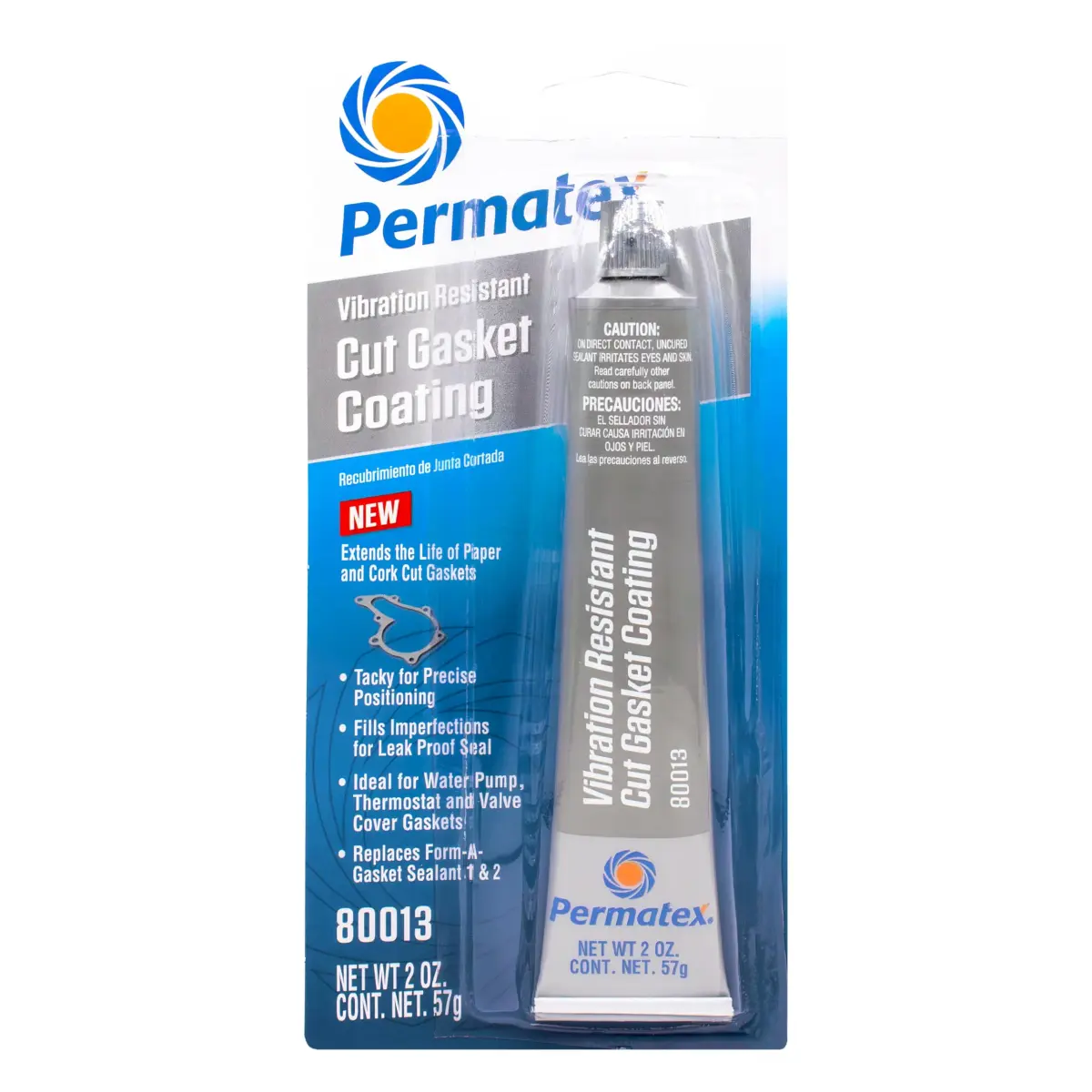Permatex Grey Cut Gasket Coating 2 Fl Oz (59 ml) | High Torque, Vibration-Resistant Silicone Sealant - main product image