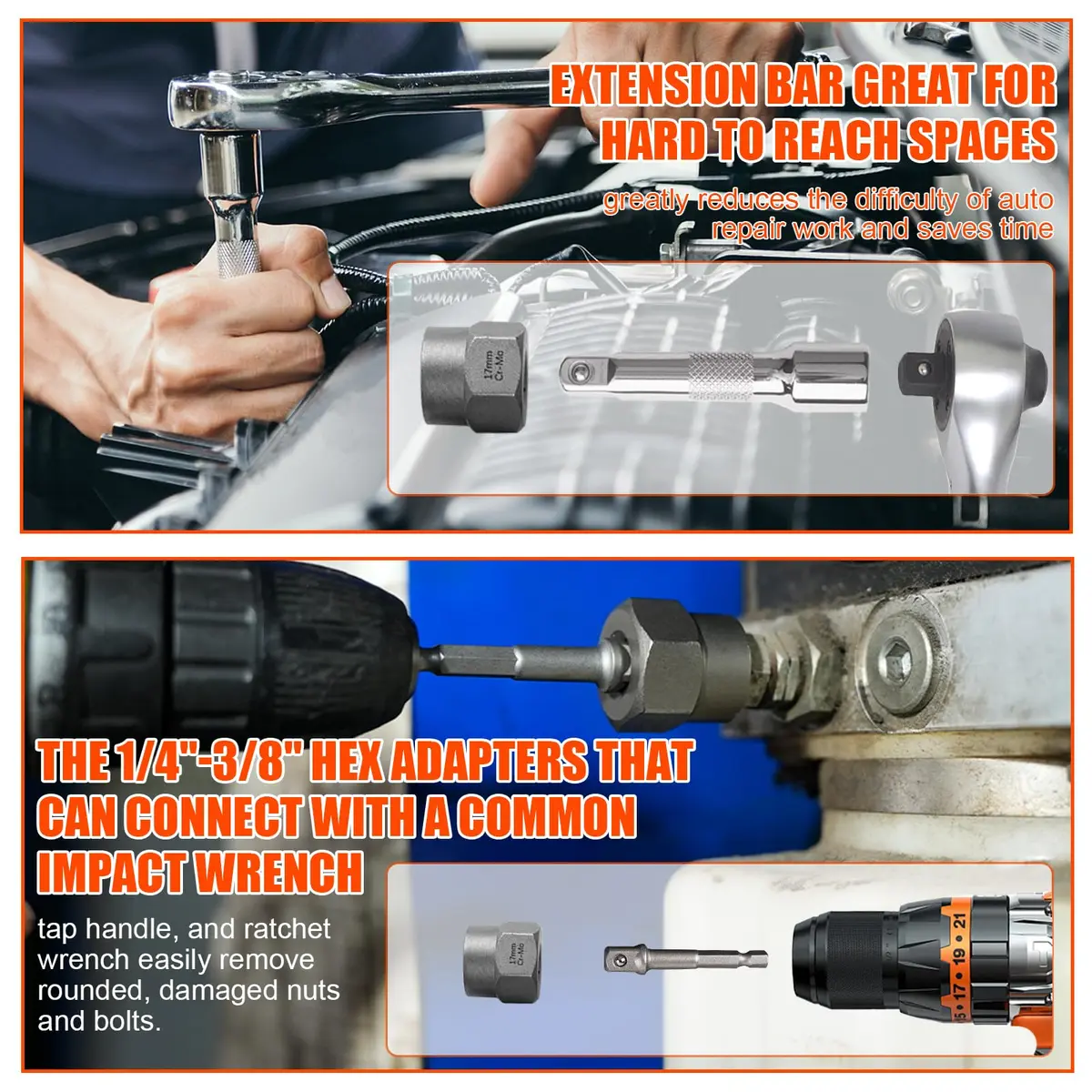 coobeast Bolt Extractor Kit 72PCS | Heavy Duty, Durable & Sharp for Broken Bolts & Screws - view 7