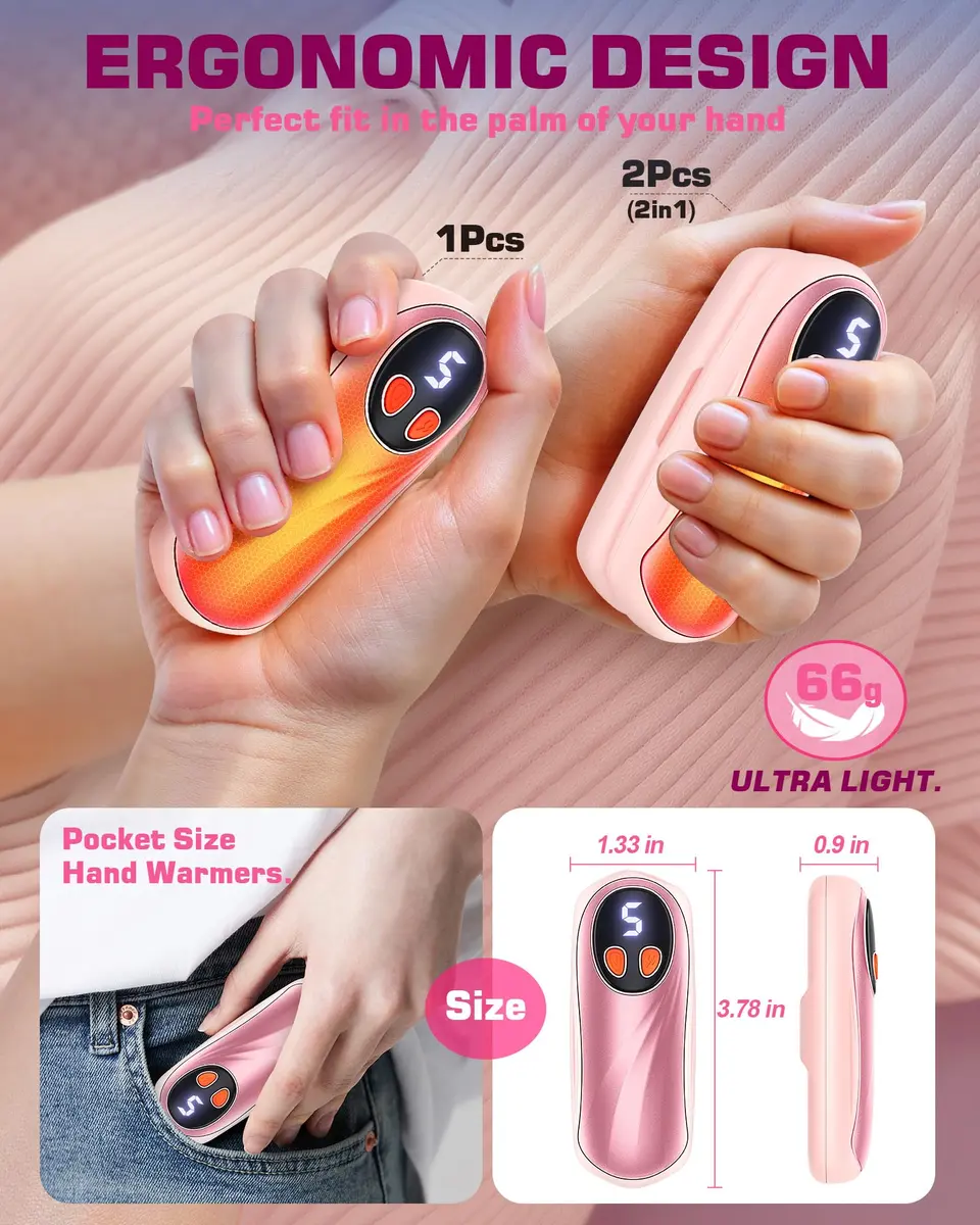 KILeap Hand Warmers Rechargeable 6000mAh | 5-Level Heating, Portable & Reusable - view 6