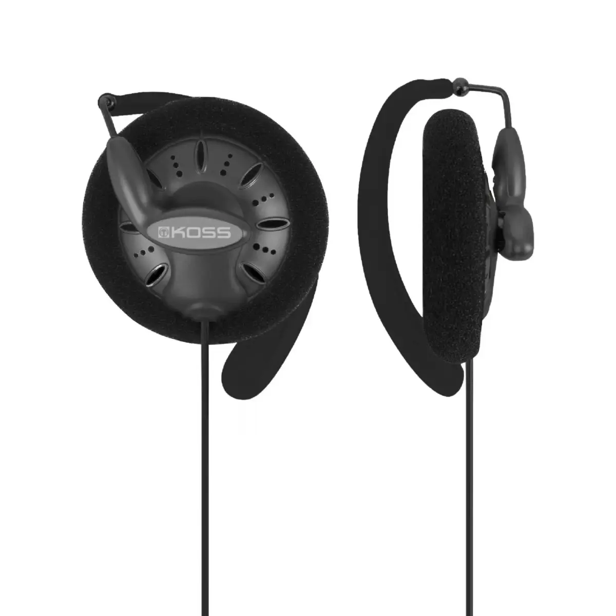 Koss KSC75 Portable On-Ear Clip Headphones, Grey | High-Fidelity Audio with Titanium Drivers - main product image