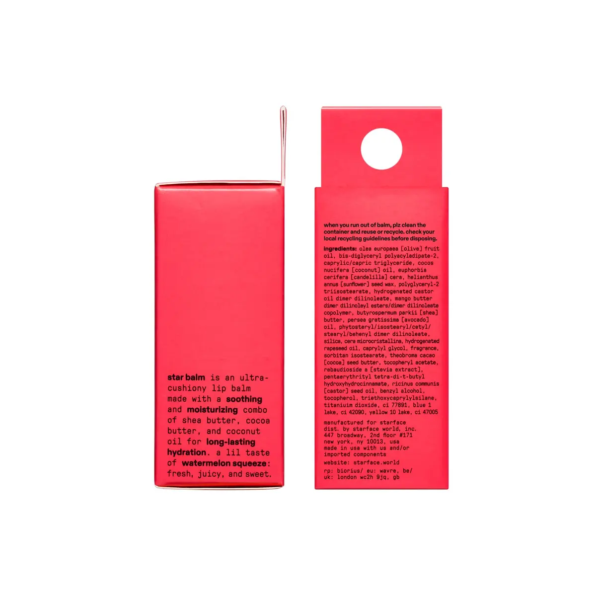 Starface Star Balm Watermelon Squeeze Lip Balm 0.15 oz | Vegan, Hydrating, Long-Lasting Moisture - view 9