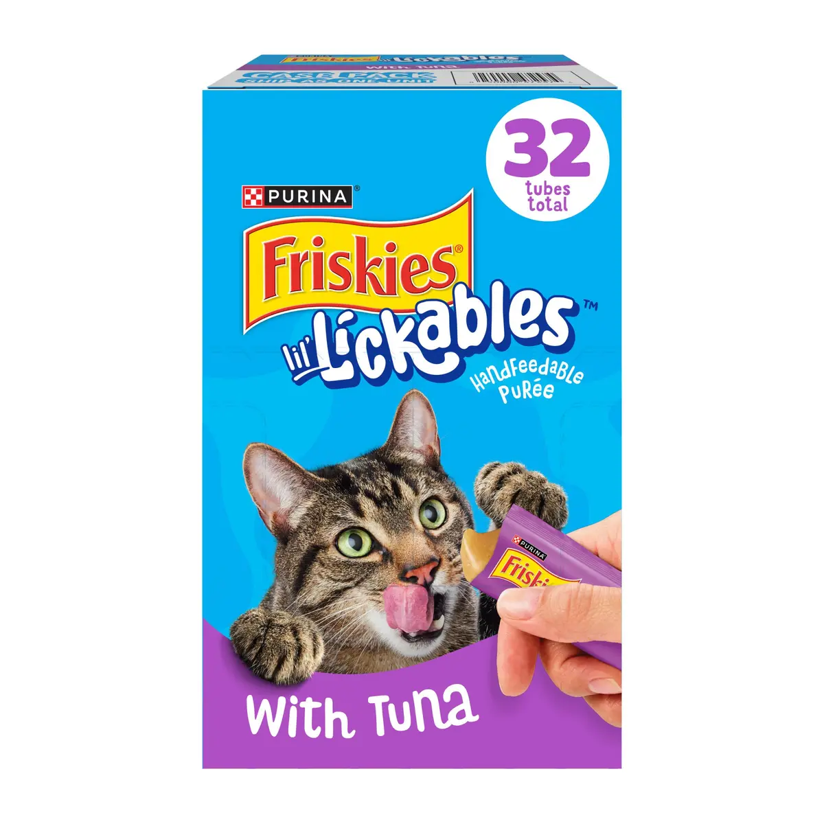 Friskies Lil' Lickables with Tuna Cat Treats | 16 oz (32 Ct) | Tasty lickable tubes for hydration & bonding - main product image