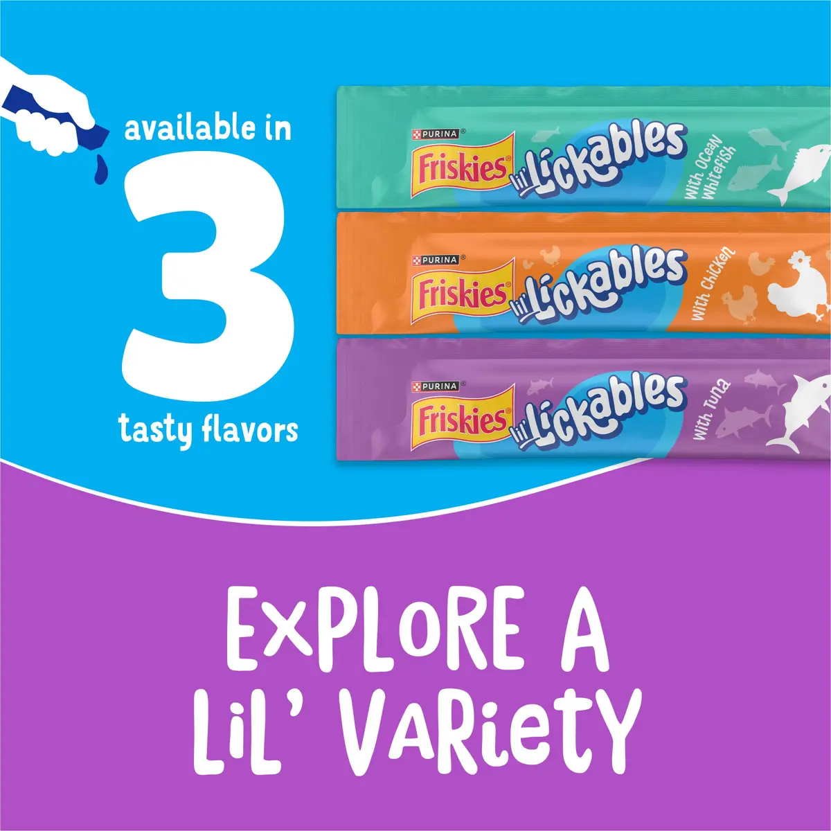 Friskies Lil' Lickables with Tuna Cat Treats | 16 oz (32 Ct) | Tasty lickable tubes for hydration & bonding - view 9