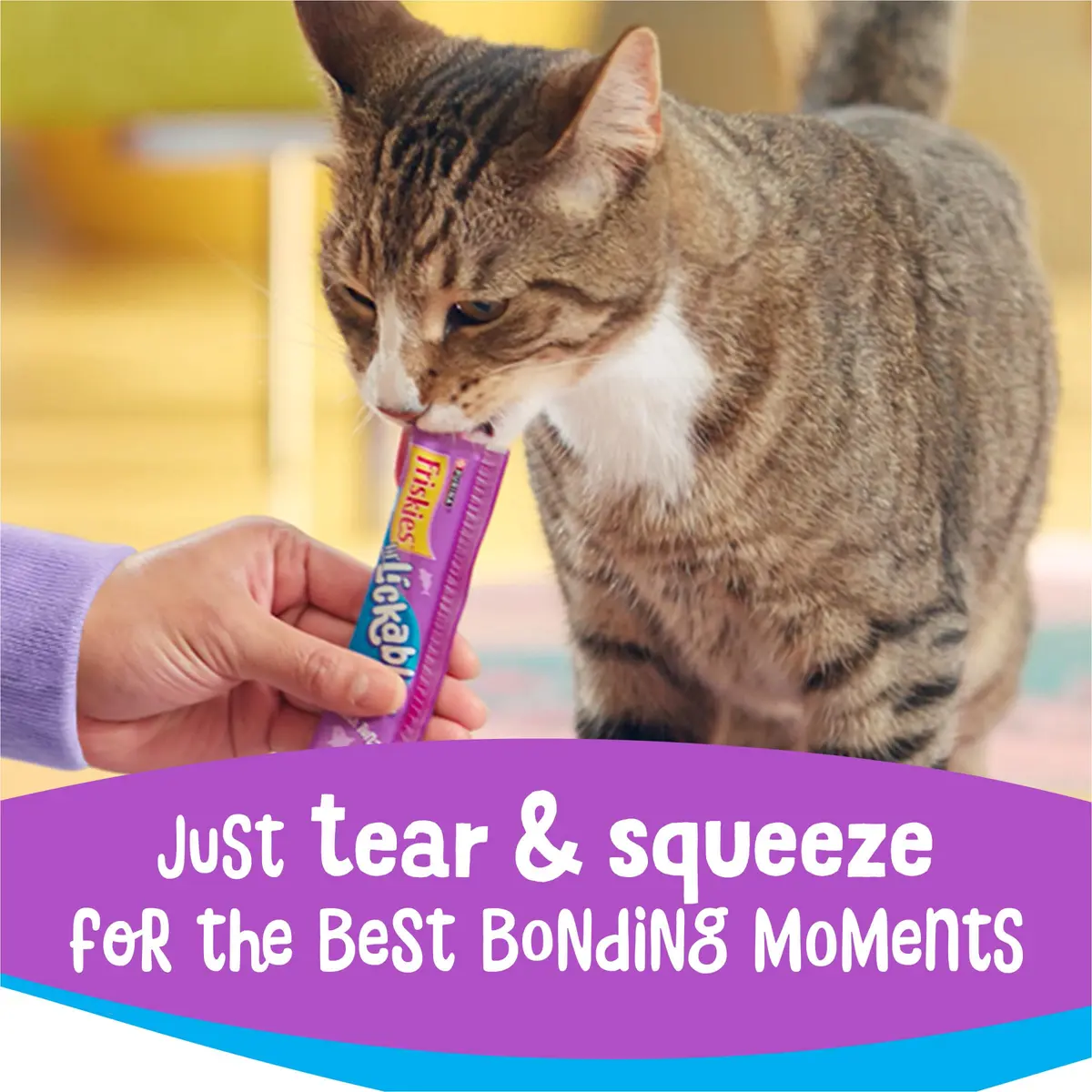Friskies Lil' Lickables with Tuna Cat Treats | 16 oz (32 Ct) | Tasty lickable tubes for hydration & bonding - view 4