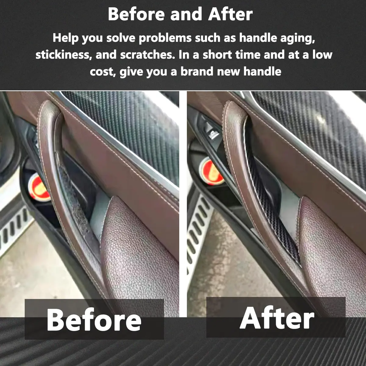 ORIVIN Black 3pcs Interior Door Handle Covers for BMW X3 F25 X4 F26 | Direct Fit Replacement - view 6