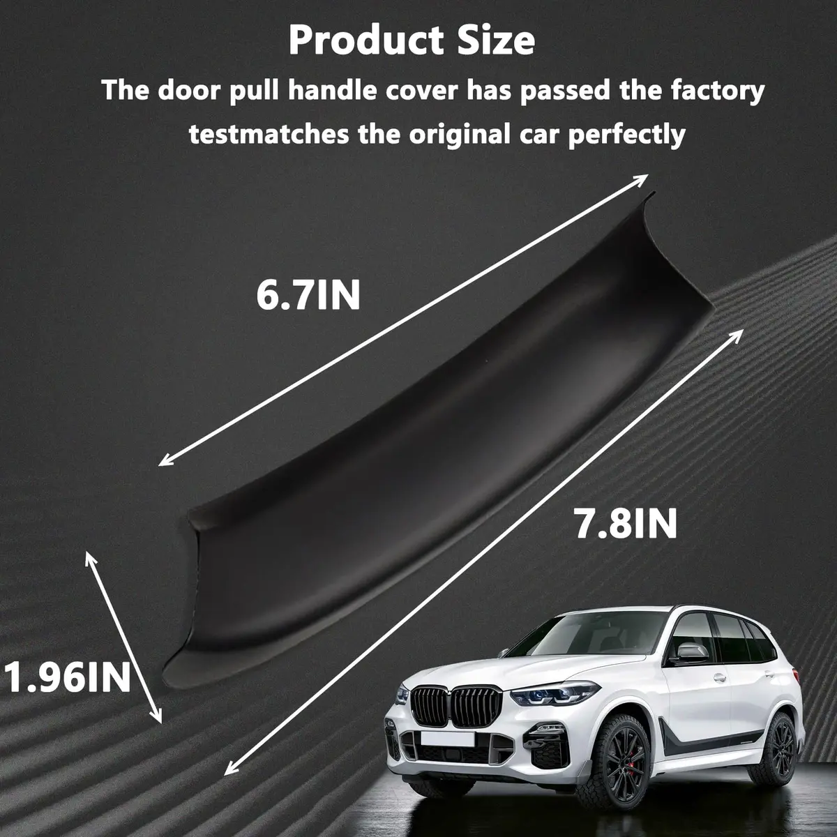 ORIVIN Black 3pcs Interior Door Handle Covers for BMW X3 F25 X4 F26 | Direct Fit Replacement - view 3