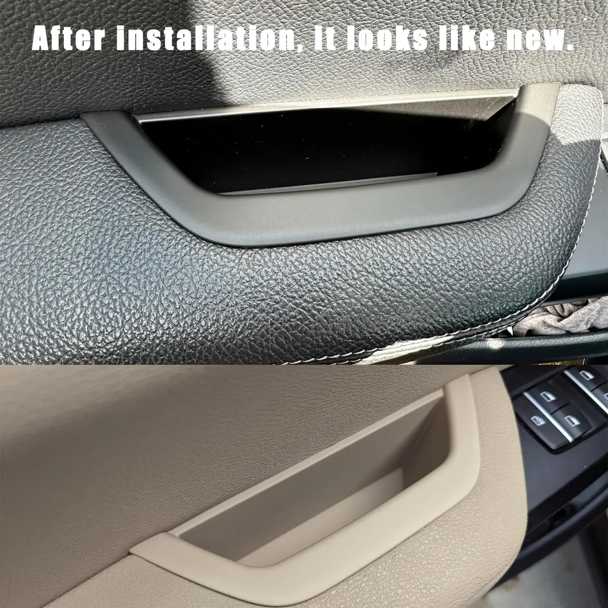 ORIVIN Black Door Armrest Handle Storage Compartment Cover for BMW X3 X4 (Left-Hand Drive) - view 7