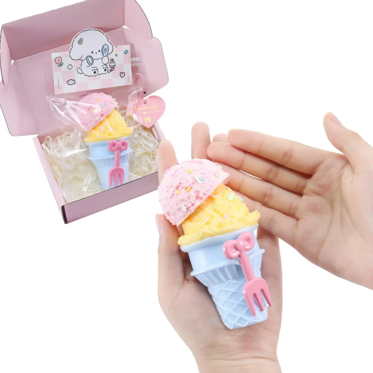 QCROAD SQUISHY Taba Ice Cream Squishy 15.1 cm (5.94" L x 2.76" W x 2.76" H) | Food-Grade Silicone Sensory Toy - view 8