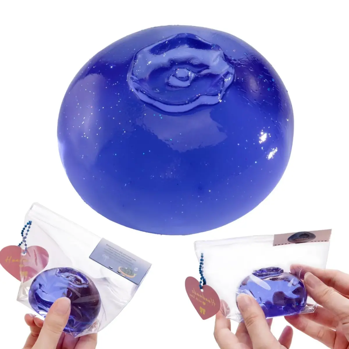 QCROAD SQUISHY Handmade Blueberry Squishy Toy 156 g (5.5 oz) | Safe Non-Toxic Jumbo Mochi Fidget Toy - main product image