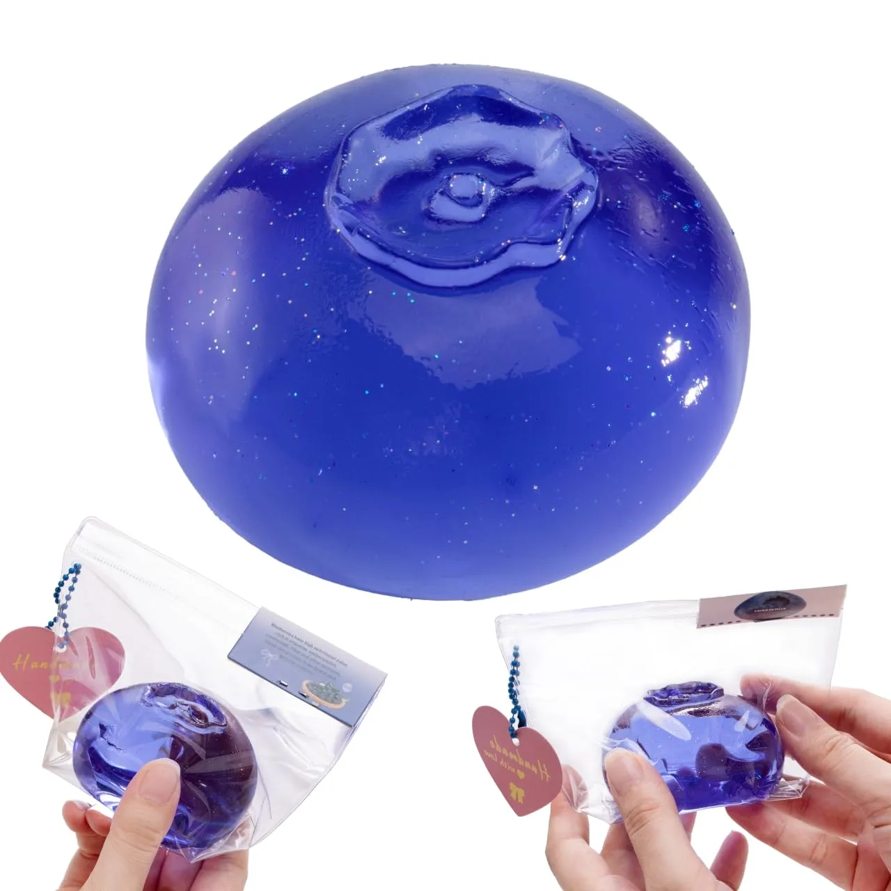 QCROAD SQUISHY Jumbo Blueberry Mochi Squishy Toy | Safe & Non-Toxic - main product image