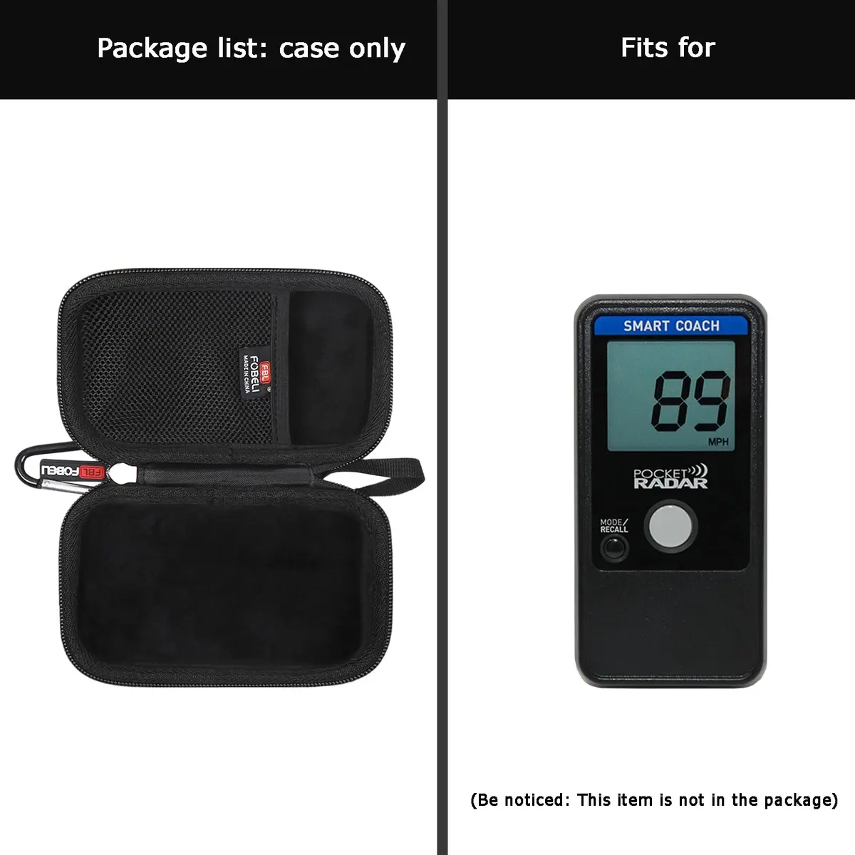 FBLFOBELI Hard Case for Pocket Radar Smart Coach Speed Gun & Ball Coach Radar Gun, 15.0cm (5.9") | Shockproof & Waterproof - view 6