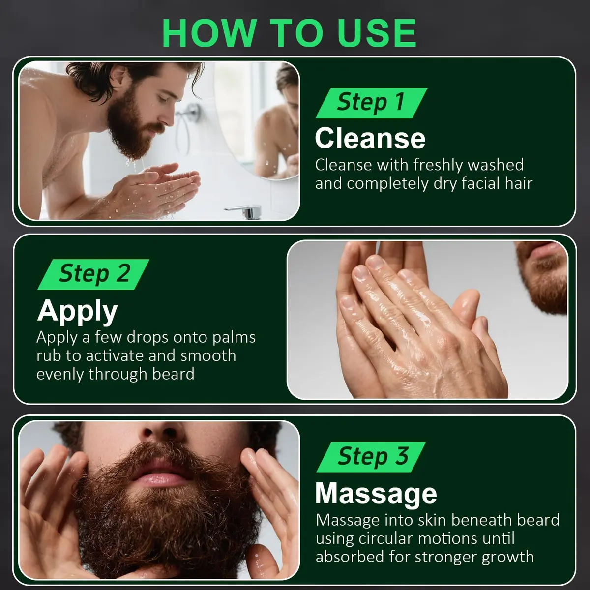 XIKEZAN Sandalwood Beard Oil 120ml (4.25 Fl Oz) | Natural Beard Growth Oil for Men - view 5