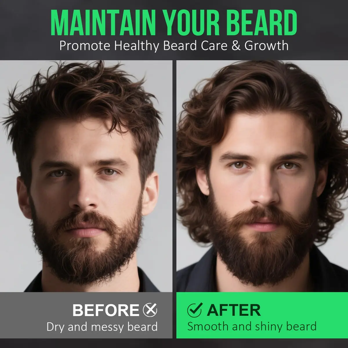 XIKEZAN Sandalwood Beard Oil 120ml (4.25 Fl Oz) | Natural Beard Growth Oil for Men - view 2