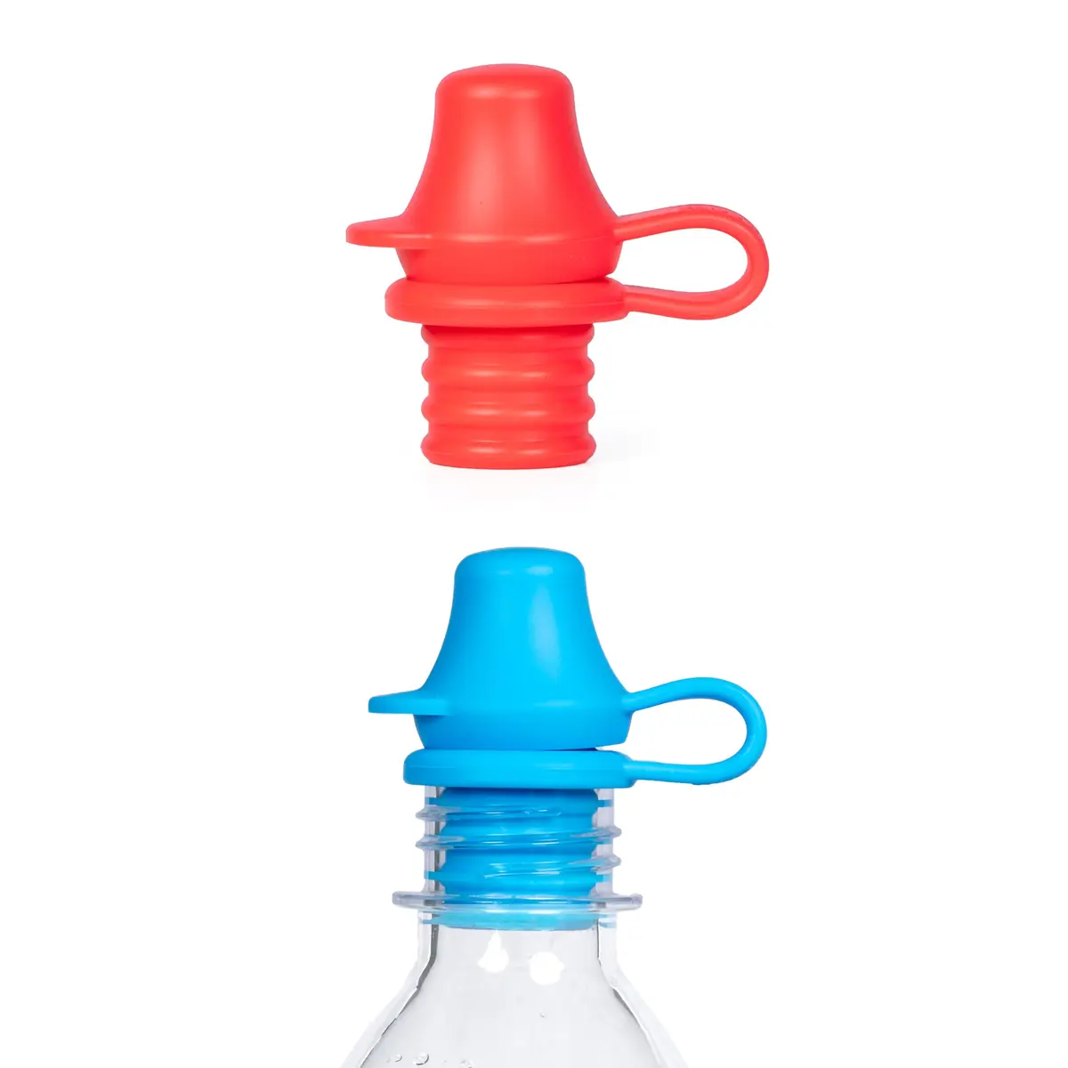 KIDDIKAP Silicone Bottle Topper 2 Pack Fits 28mm | Spill-Proof, Reusable & Dishwasher Safe - main product image