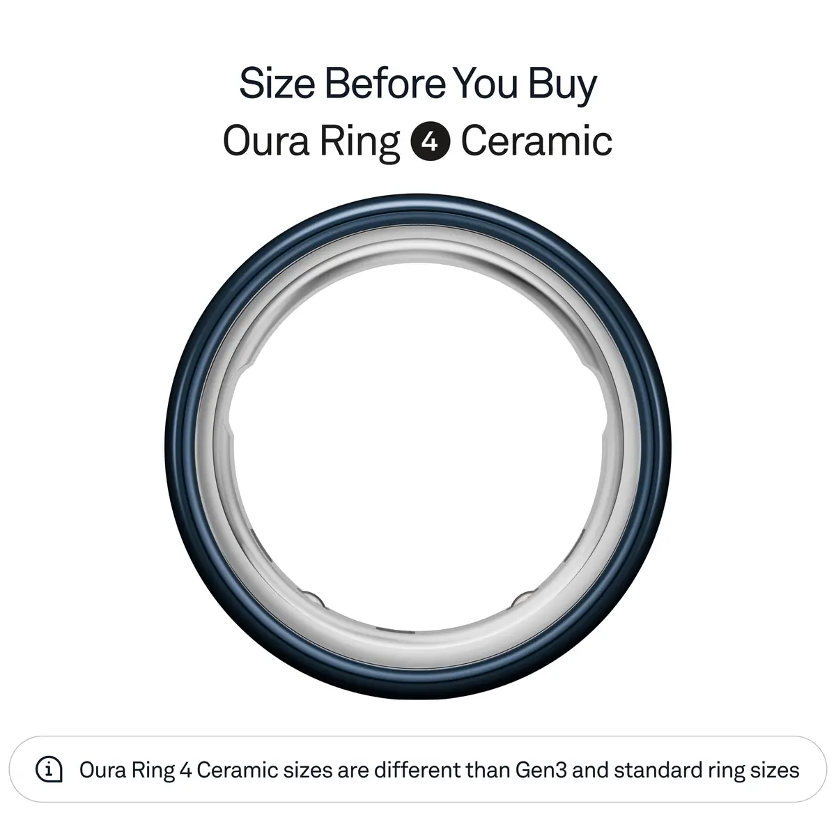 Oura Ring 4 Ceramic Midnight Smart Ring Size 8 | Tracks Sleep, Activity, Women's Health, AI Advisor, 5-8 Day Battery Life - view 2