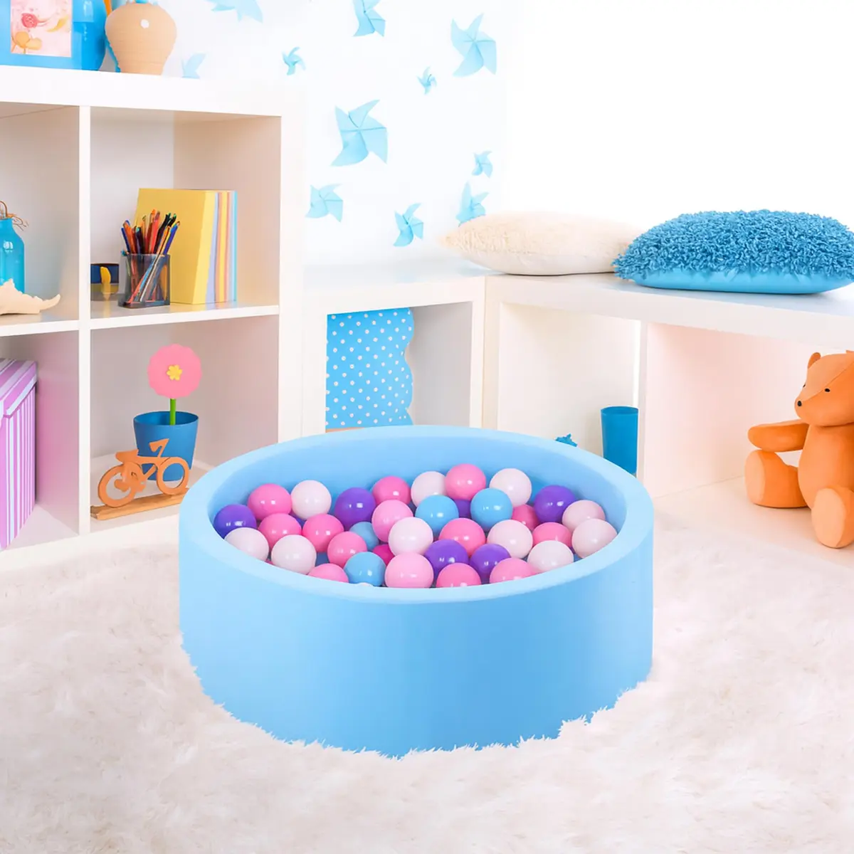 MW SPORTS Play Balls for Ball Pit | Crush Proof Plastic, BPA & Phthalate Free, Pastel Colors, 100 Balls - view 2