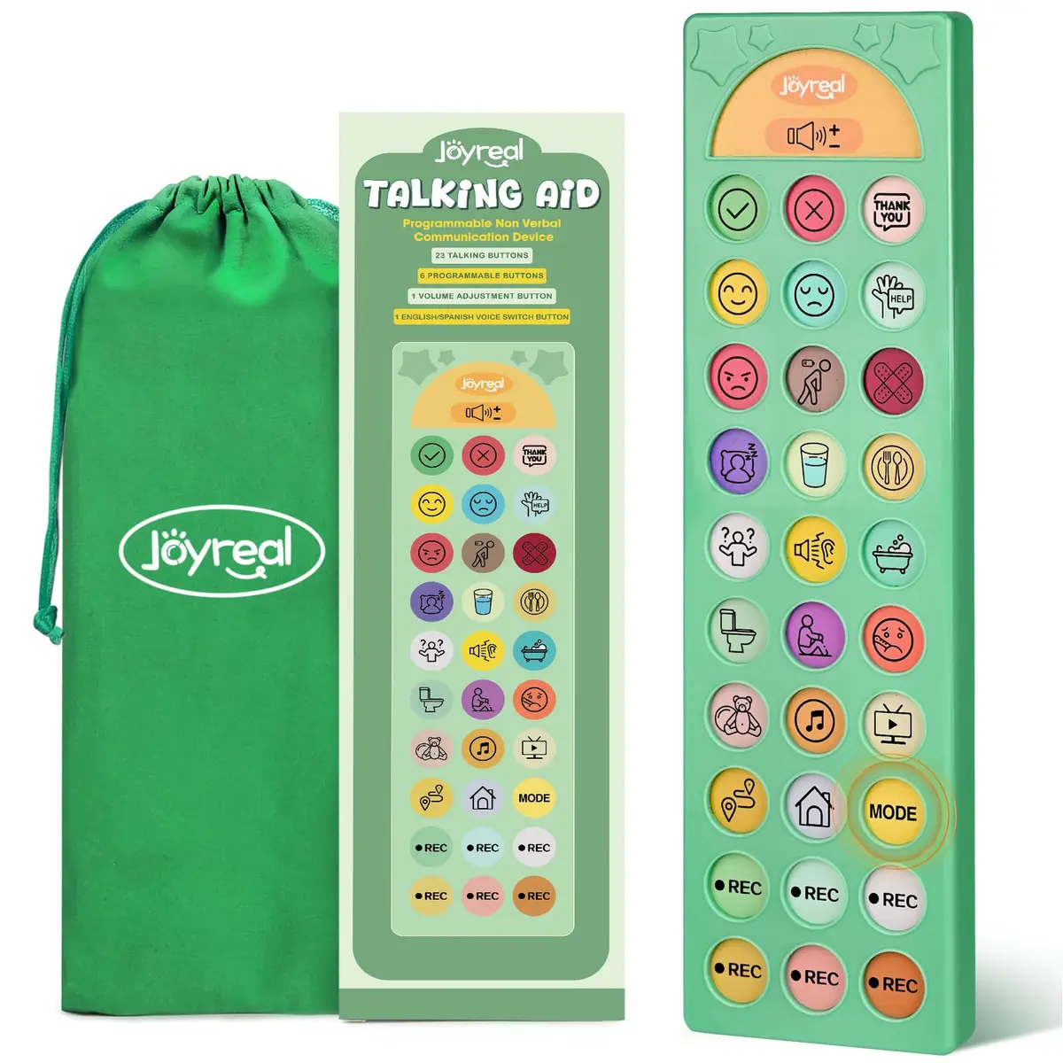 Joyreal AAC Device for Autism, Non-Verbal Communication Tool with 23 Buttons & Dual Language Support | Speech Therapy Aid for Kids & Adults - main product image