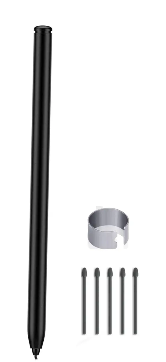 fllynewrite Magnetic Stylus Pen with Eraser & 5 Nibs for Remarkable 2, Kindle Scribe, BOOX Tablets (Black) - main product image