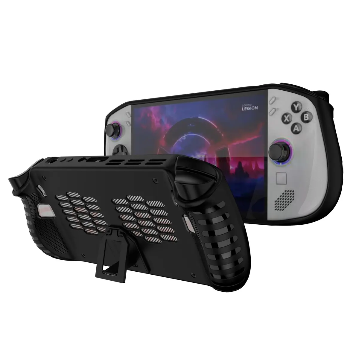 TGDPLUE 3-in-1 Protective Case Bundle for Legion Go S 2025 | Shockproof TPU + Tempered Glass + Water-Resistant Pouch - view 3