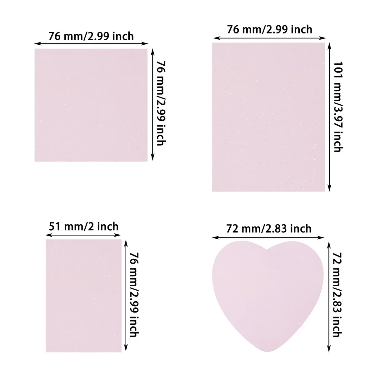 ONLYKXY Transparent Sticky Notes 200 Sheets (4 Packs) | Glitter Pastel Color Waterproof Index Tabs for Annotating Books - view 2