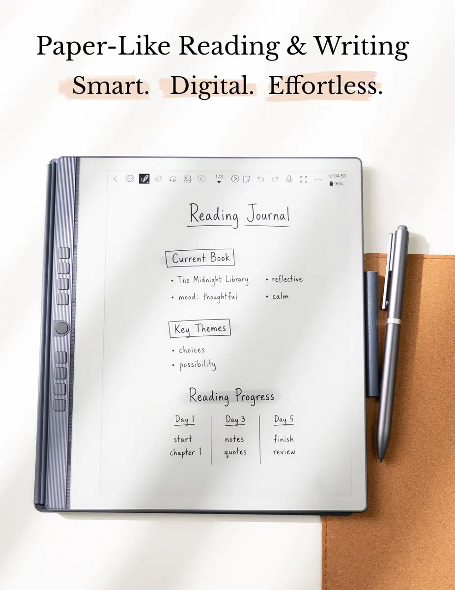Penstar eNote 2 E-Ink Digital Notebook with Pen, 10.3" AI Paper Tablet, 128GB Storage, 6500mAh Battery, Android 14 | 300 ppi HD Display - view 2