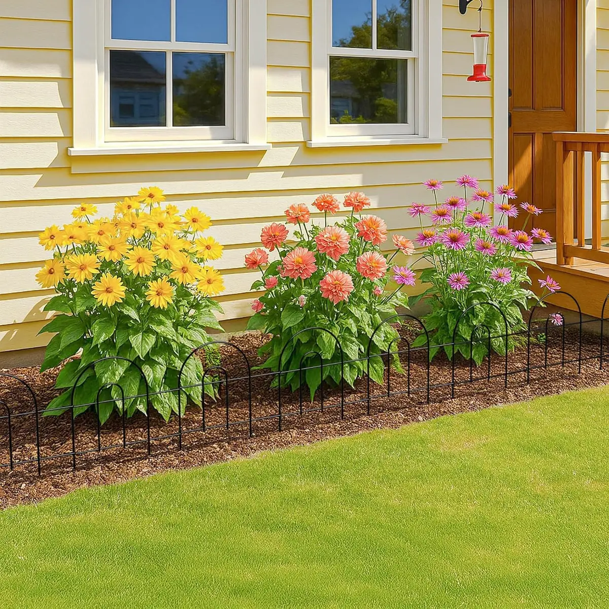 ZENY Garden Fence, Metal Decorative Border Panels, 18 in H x 150 ft L | Versatile Outdoor Landscape Border - view 6
