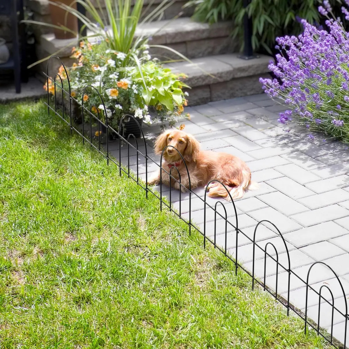 ZENY Garden Fence, Metal Decorative Border Panels, 18 in H x 150 ft L | Versatile Outdoor Landscape Border - view 2