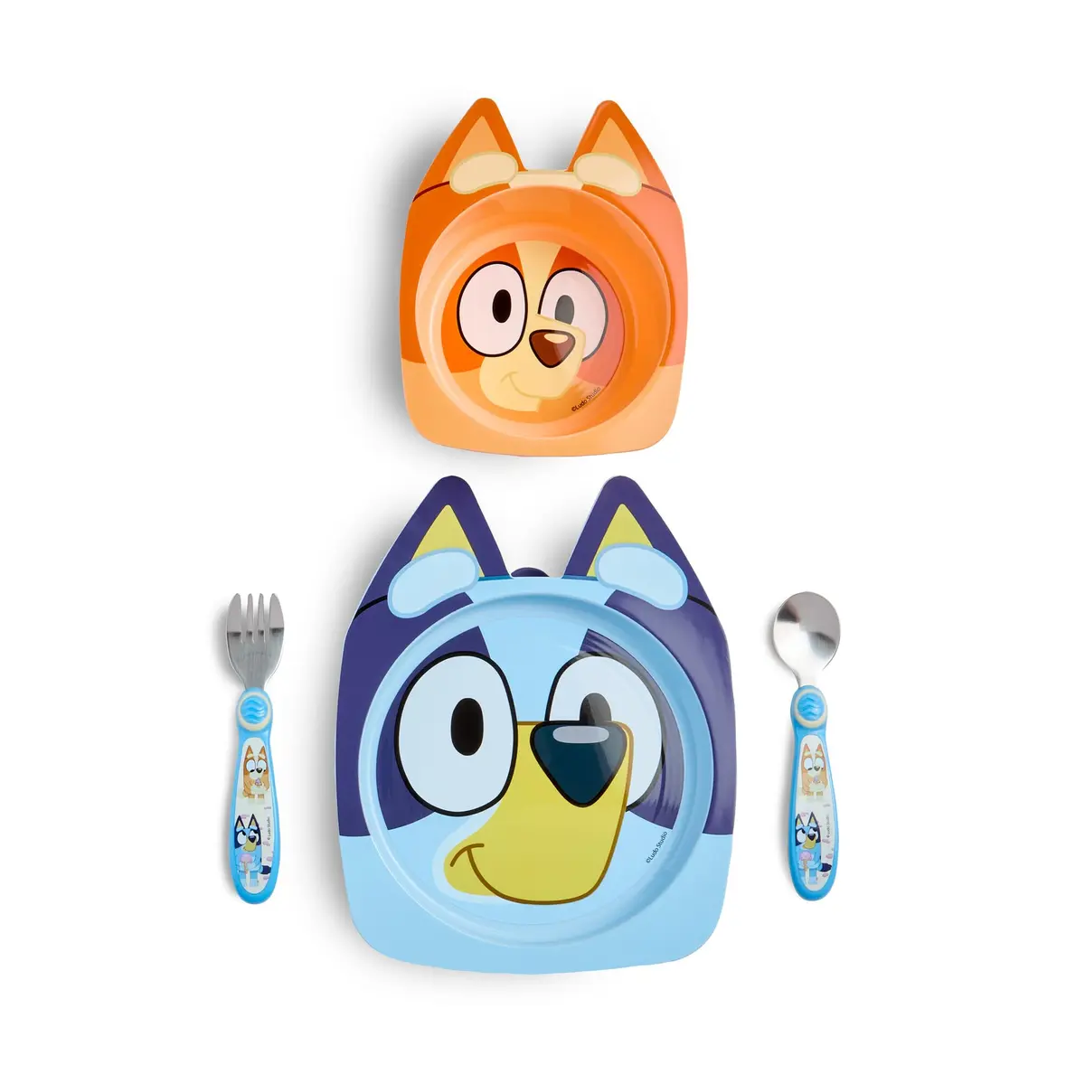 The First Years Bluey Kids Dinnerware Set with Suction Plate, Bowl, Fork & Spoon | 4-Piece Toddler Feeding Essentials - main product image