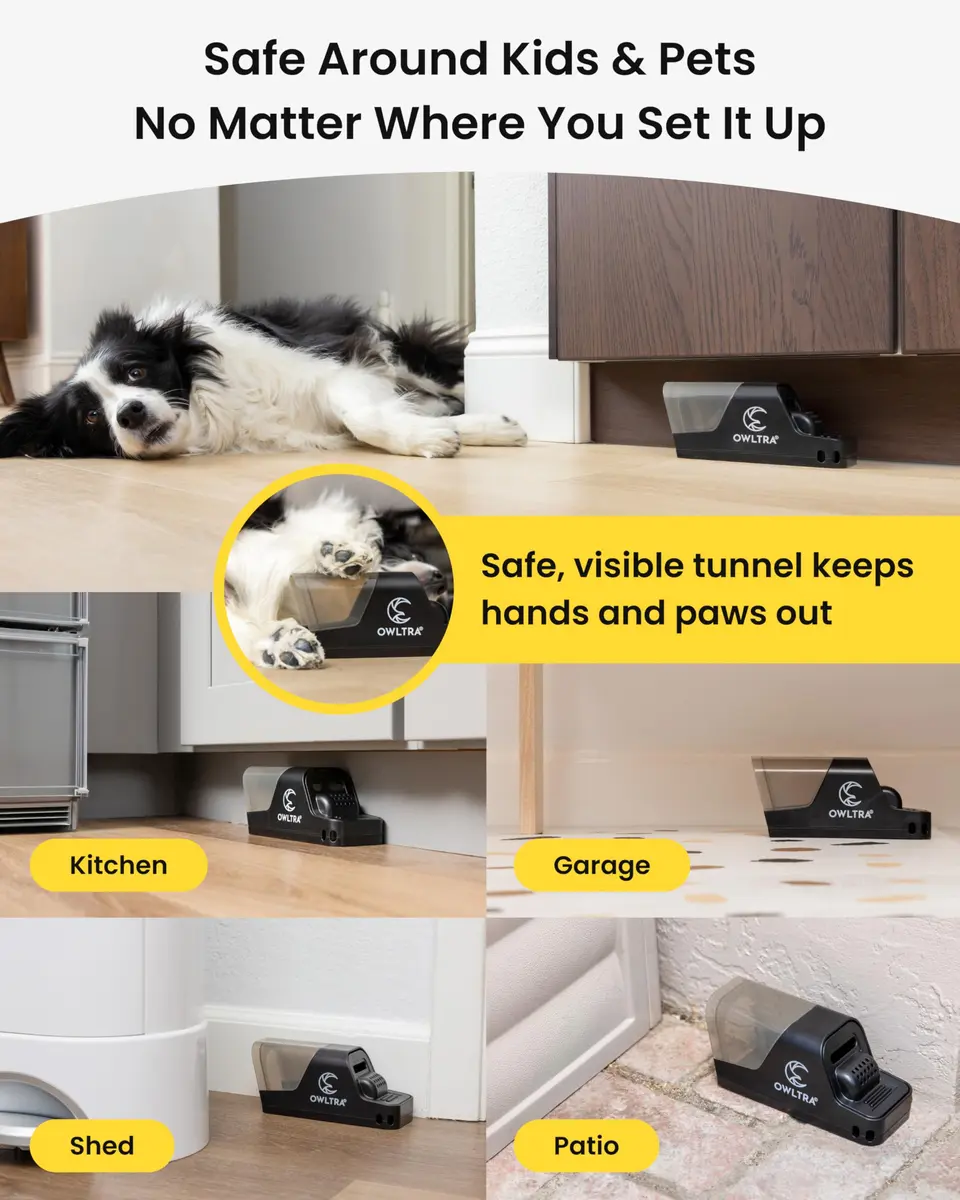 OWLTRA Extra Large Plastic Tunnel Snap Rat Trap 2PCS | Instant Kill, Touch-Free Release, Indoor & Outdoor - view 7