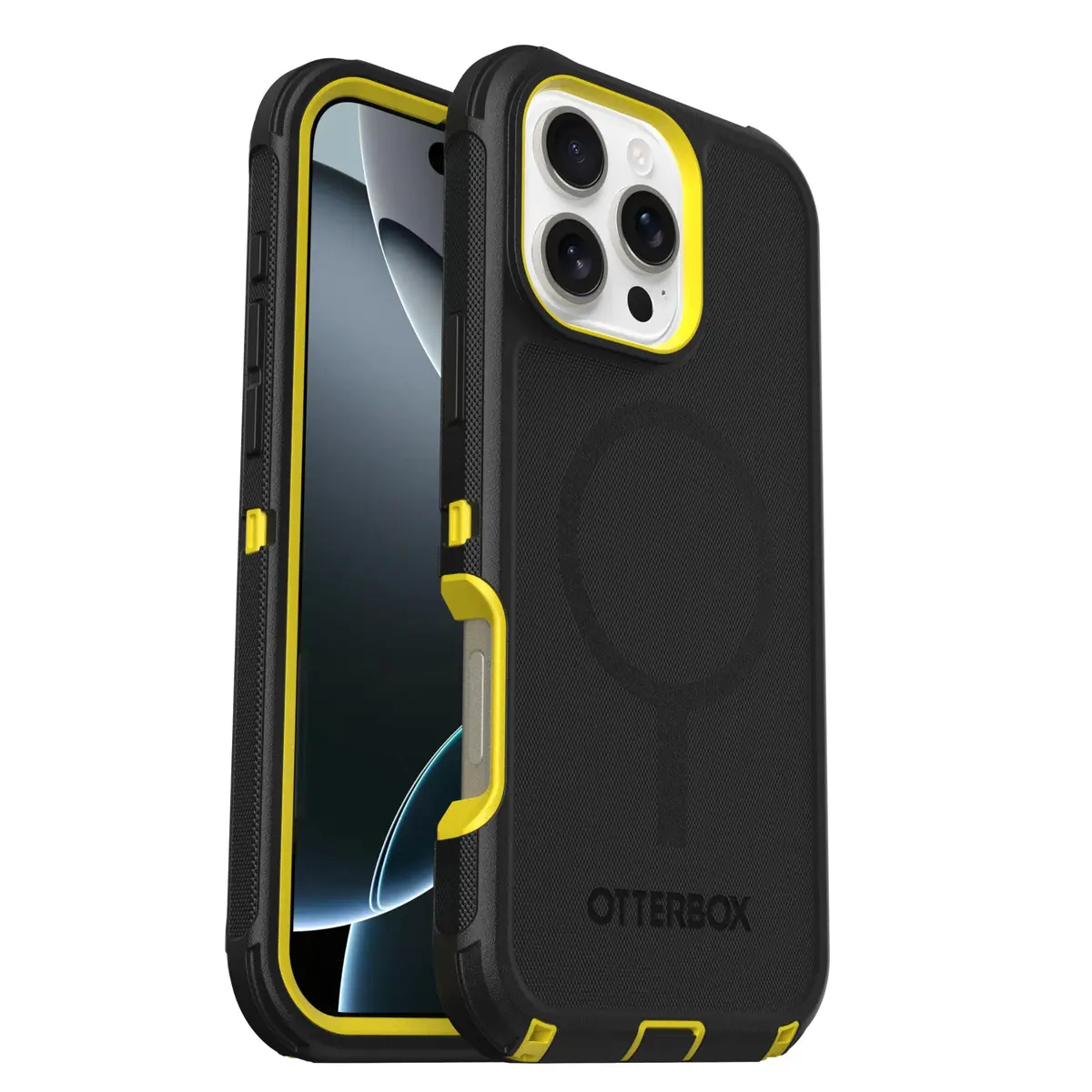 OtterBox Defender Series MagSafe Case for iPhone 16 Pro Max - Night (Black & Yellow) | Rugged & Durable - view 4