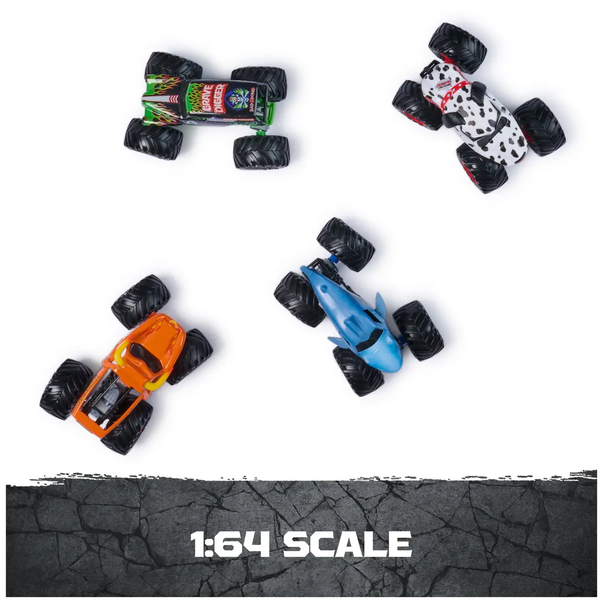 Monster Jam All Stars Monster Trucks 4-Pack | 1:64 Scale Die-Cast Vehicles for Kids & Collectors - view 4