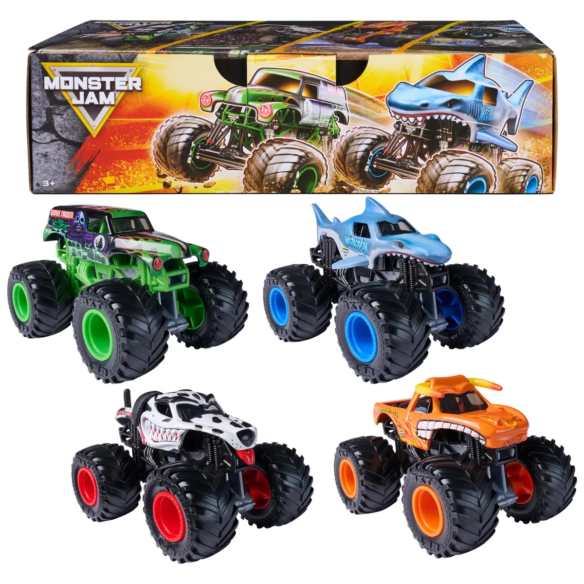 Monster Jam All Stars Monster Trucks 4-Pack | 1:64 Scale Die-Cast Vehicles for Kids & Collectors - main product image